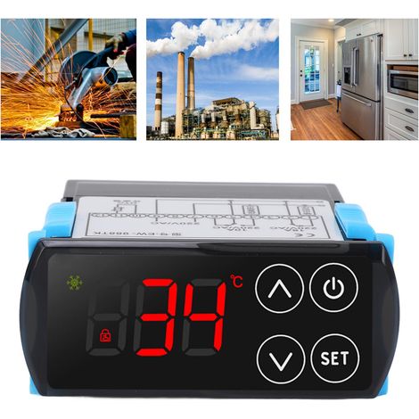 Contrôleur de température EW-988TK à boutons tactiles pour le chauffage et la climatisation, affichage numérique, régulateur de température PID, thermostat, 220 V CA (1/5)