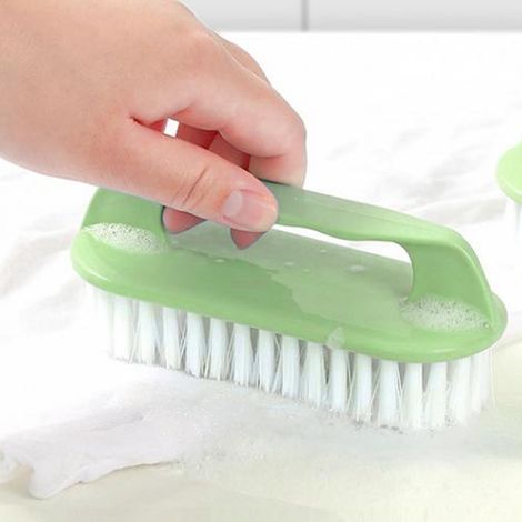 Balai de Lavage Mano – Multifonction et Confortable – Avec Poils Doux en Nylon pour Habits et Chaussures – Matériau PP Résistant – 52g, 13.5cm – Vert – Lot de 1 (1/5)