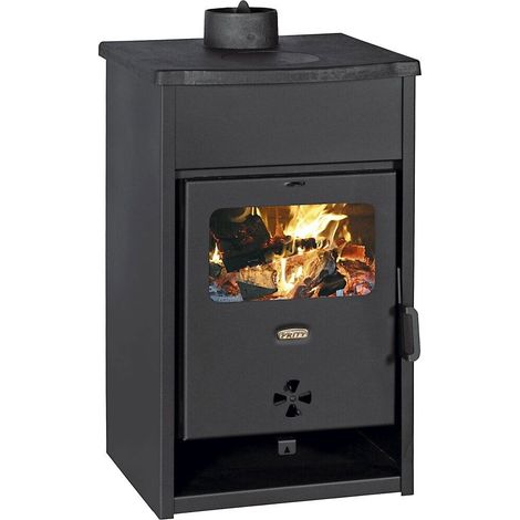 Poêle à bois Prity KCP D – 9,3 kW, Noir Graphite, Plaque supérieure en fonte, Classe A+ (1/5)