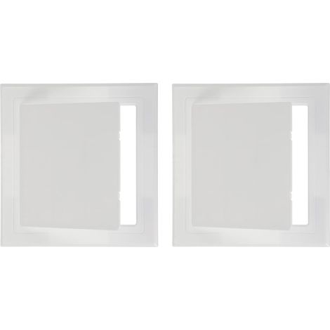 Lot de 2 panneaux d'accès auto-adhésifs en ABS pour portes d'accès et plomberie Blanc 150 x 150 mm (1/5)