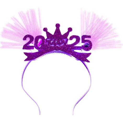 Bandeau lumineux LED pour femme, serre-tête à flamme lumineuse, bandeau pour le Nouvel An, les fêtes, les bals et les raves-D Random Color (1/5)