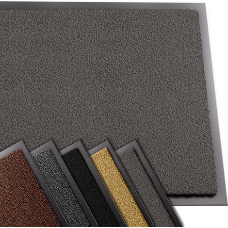 Tapis de Porte Paillasson d'Entree Interieur et Extérieur Tapis Antidérapant et Anti-Poussière Tapis d’entrée Imperméable Lavable 60x90cm Anthracite (1/5)