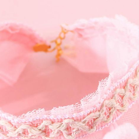 Collier en dentelle pour chat, couleurs éclatantes, style chinoiserie, ajustable, pour petits animaux de compagnie (chats). (1/2)