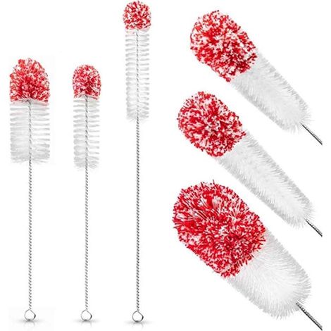 3 Pcs Long Handle Bottle Cleaning Brush Water Straw Cleaning Brush Bottle Brush Long Narrow Mouth Bottle Brush for Water Bottles, Tumblers, Glasses (1/5)