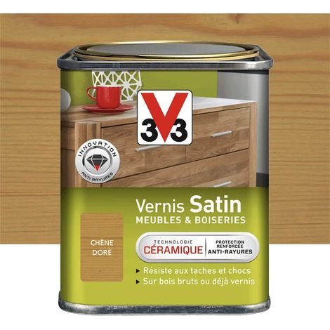 Vernis V33 Meubles et Boiseries Satin Chêne doré 0,25 L (1/2)