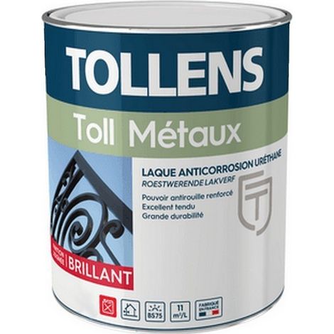 Laque TOLLENS professionnelle Toll Métaux Brillant Choix de couleur: Couleur - Conditionnement: 1 Litre
