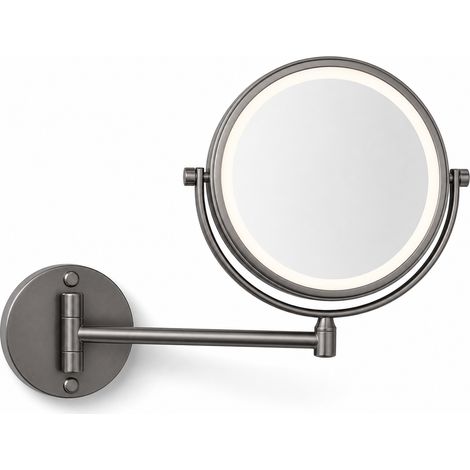 Extending LED Wall-Mounted Magnifying Mirror Hotel Grey 15 cm (1/5)