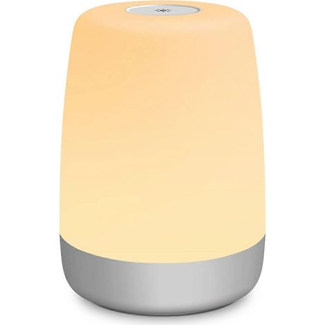 KLVGTIFS PU - Veilleuse bébé tactile, lampe de chevet à intensité variable, LED pour enfants avec minuterie, changement de couleur RGB et fonction mémoire, rechargeable par USB.