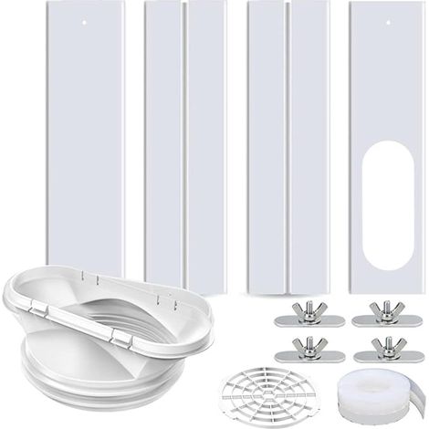 Joint de fenêtre de climatisation pour volets roulants - Adaptateur de tuyau d'évacuation - Joint de fenêtre - Kit de rechange - Tuyau d'évacuation d'air - Adaptateur de tuyau d'évacuation - 4 (1/5)
