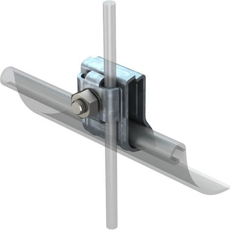 OBO Bettermann Morsetto per canalina con molla 2x8mm acciaio zincato a fuoco, 5316450