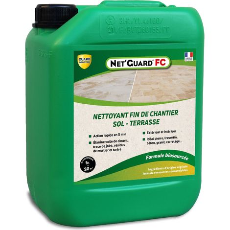 Guard Industrie – Décapant ciment 5L – Élimine traces de joint et tartre – Formule acide citrique biosourcé – Efficacité en 10 minutes - FC 5 L (1/6)