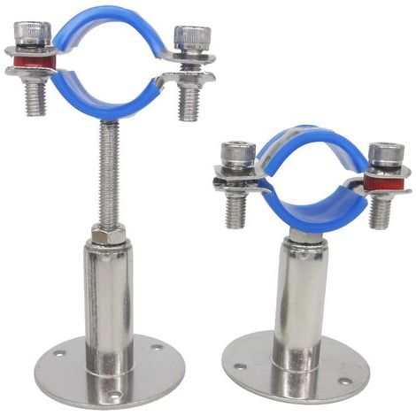 Lot de 2 colliers de serrage réglables en hauteur - Montage mural/plafond - Pour tubes de 32 mm à 34 mm - Support de tuyau robuste
