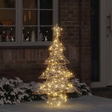 Weihnachtsbaum mit 120 LEDs Warmweiß 120,5 cm PET