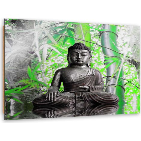 Quadro deco panel, Buddha e foglie - 90x60 (1/5)