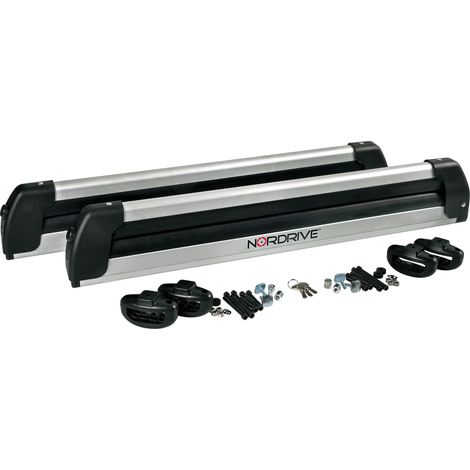 coppia portasci nordrive "pro-slider evo aluminium ps-60" argento - n40000 (1/5)