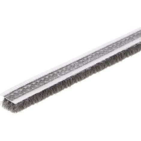 10 m Tür- und Fensterbürste aus Gummifilz, Türdichtungsstifte, Türdichtungsbürste, Türkehrbürste, Grau/Braun/Weiß, 1 Stück (Grau)