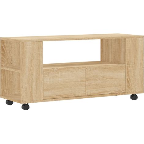 Meubles TV chêne sonoma 102x34,5x43 bois d'ingénierie (1/5)