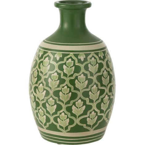 Vase Déco "Fleurs" 43cm Vert (1/3)