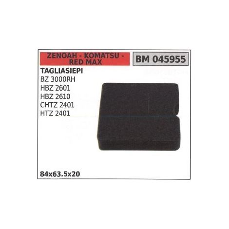 Filtro aria ZENOAH per tagliasiepe BZ 3000RH HBZ 2601 2610 CHTZ 2401 045955