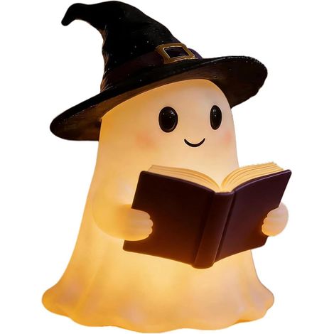 Lampe de lecture fantôme, décoration d'Halloween, petite lampe de chevet pour la maison, la chambre d'enfant, le salon (1/5)