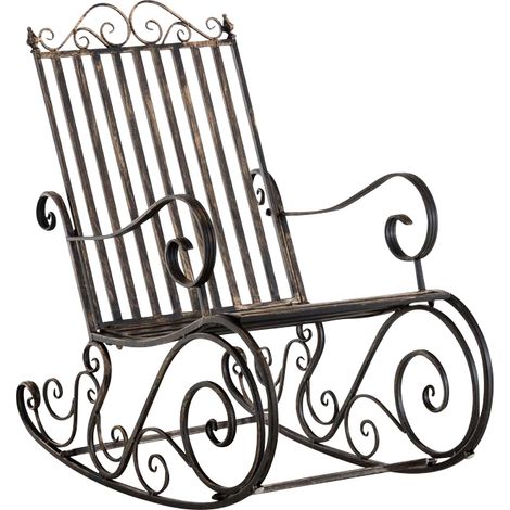 CLP – Fauteuil à bascule Smilla – Cadre en métal – Hauteur d'assise 33 cm – Confort optimal pour extérieur