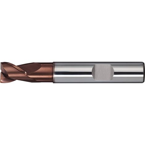 Fresa de ranurar DIN 6527K TipoN D.18mm VHM TiAlN HB Z.2 corta TECWERK (1/2)