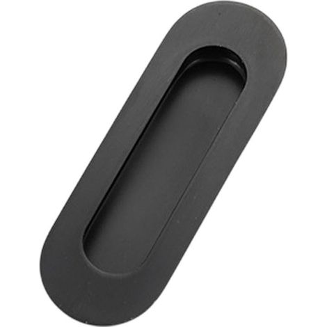 Poignée invisible en acier inoxydable pour tiroir de meuble, intégrée, noire et ronde. (1/5)
