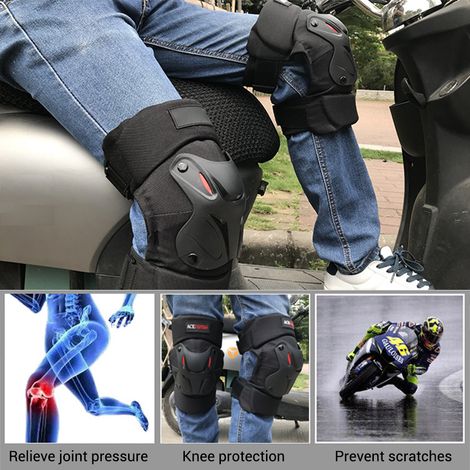 1 Paar verstellbare, ergonomisch geformte Knieschoner für Motorrad, Fahrrad und Skateboard (1/5)