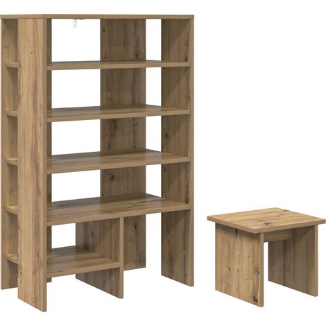 Maison Exclusive - Armario Zapatero 2 pcs Roble artesanal Madera