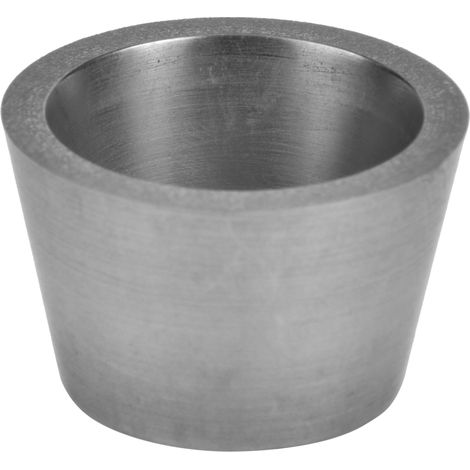 Creuset en graphite, outil pour la fusion et le mélange de métal en fusion pour l'analyse expérimentale géologique, 35 mm de diamètre x 22 mm de hauteur, creuset en graphite à ouverture supérieure. (1/4)