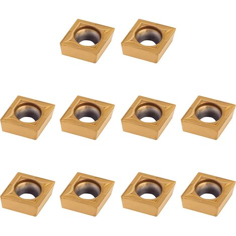 10 Stück CNC-Hartmetall-Wendeschneidplatten für Drehmaschinen mit Box (1/5)