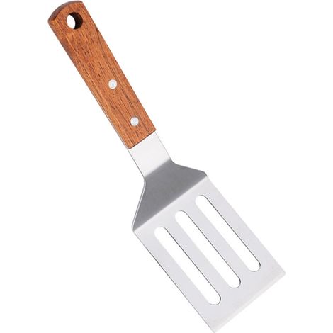 Steakwender aus Edelstahl mit Holzgriff, antihaftbeschichtet, Standardgröße, für Grillen und den täglichen Gebrauch, vielseitiges Küchenaccessoire (1/5)