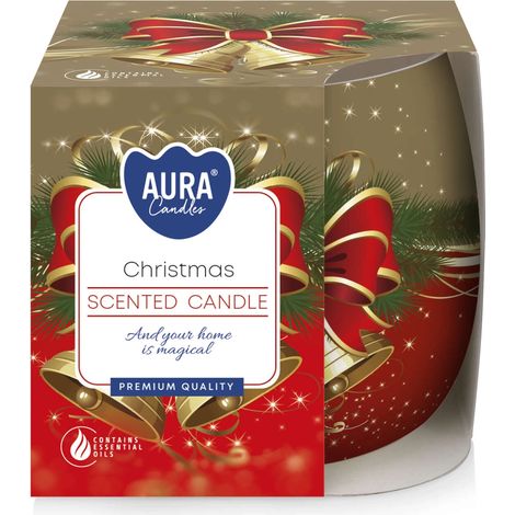 Candela profumata decorativa NATALE in vetro come regalo