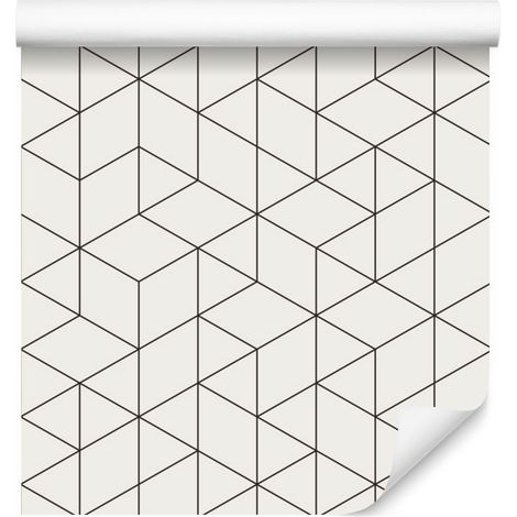 Papier peint géométrique et cubique pour salon et chambre 50x1000 cm (1/5)