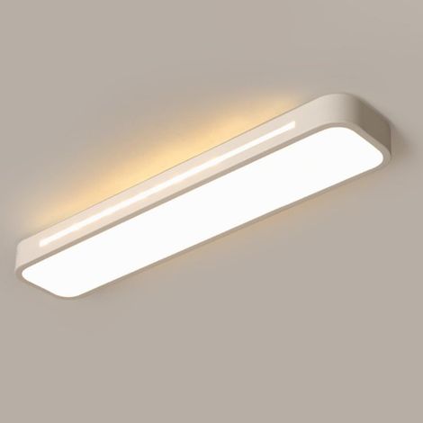 TrAdE Shop Traesio - Plafoniera Led 16w Moderno Bianco Soffitto Rettangolare Striscia Luce 4000k 50170 - (1/5)