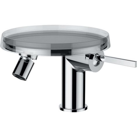 Mitigeur bidet KARTELL avec disque décoratif LAUFEN chromé transparent