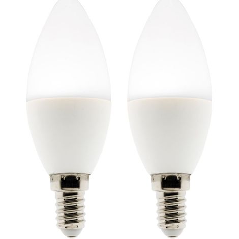 Lot de 2 ampoules flamme LED E14 - 5W - Blanc neutre - 400lm - 4000K - Elexity (1/2)
