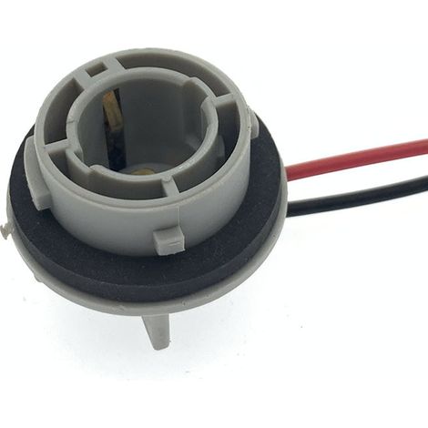Base universelle pour feu stop, clignotant et feu arrière automobile : 1156 support de lampe à angle plat à un fil, 1157 support de lampe à pas haut/bas à deux fils - support de lampe simple (angle pl