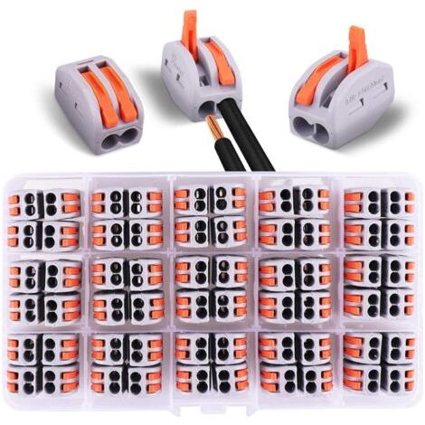 ZOLGINAH 60pcs Connecteurs électriques 2 entrées avec levier de commande (1/5)