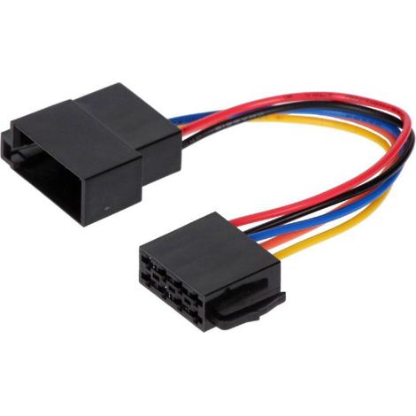 Fiche autoradio ISO 5PIN femelle vers ISO male
