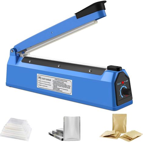 Machine à Sceller Thermique Impulse, Scelleuse PE/PP Manuelle pour Aliments, Étanchéité Hermétique (200mm) (1/5)