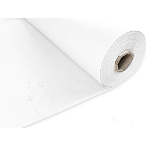 AUVENT EN TISSU TAORMINA en DRALON extérieur JARDIN balcon MÈTRE imperméable à l'eau et hydrofuge hauteur cm. 160 Blanc uni
