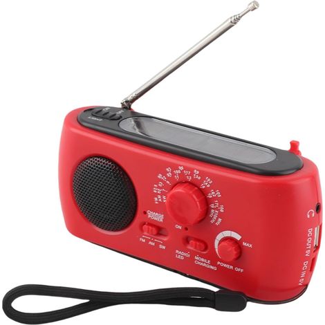 Matybobe Radio à Manivelle D'urgence avec 3 Lumières LED AM FM le (1/5)