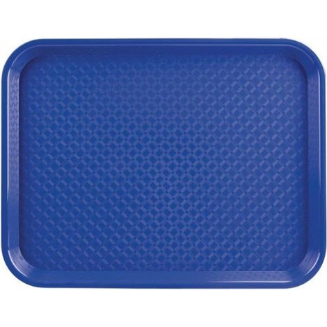 Plateau self-service (L)415 x (P)305 mm, en polypropylène bleu