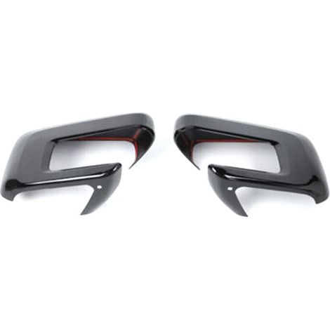 Un par de cubiertas para espejos retrovisores laterales delanteros, cubiertas decorativas, cubiertas de moldura, en negro brillante, para Ford F150 (modelos 2021/2022).