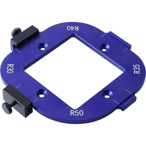 Gabarit d'angle de positionnement, modèle de toupie 4 en 1, gabarit de positionnement d'angle d'arc, coupe-arc de planche en bois, gabarit de positionnement de rayon d'angle, outil de coin portable (1/5)