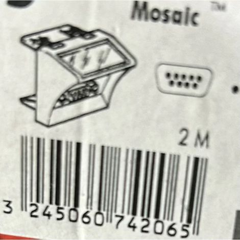 Legrand Mosaic 74206 Socket 2 modules SUB D9