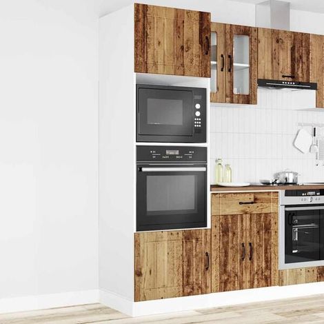 Armoire Penderie 2 Portes Style Industriel Rétro, Dressing en Bois avec Tringle et Étagères, Meuble de Rangement Robuste pour Chambre, Salon ou Entrée (1/5)