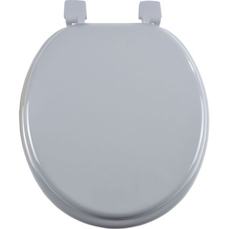 Abattant WC Gris MDF – Charnières Plastiques – 47 x 37 cm