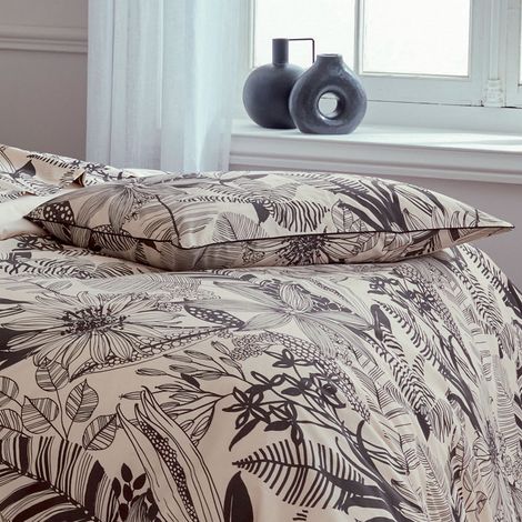 Taie d'oreiller aux impressions noires Beige 50x70 cm